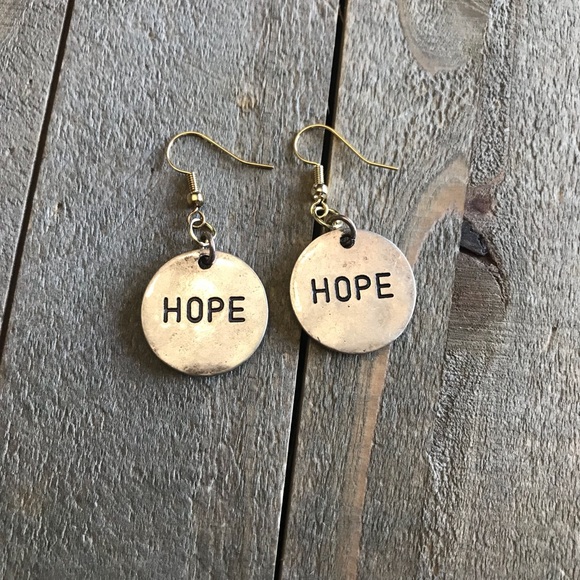 3 for $25 Handmade Gold Cross/Hope Earrings - Picture 2 of 2